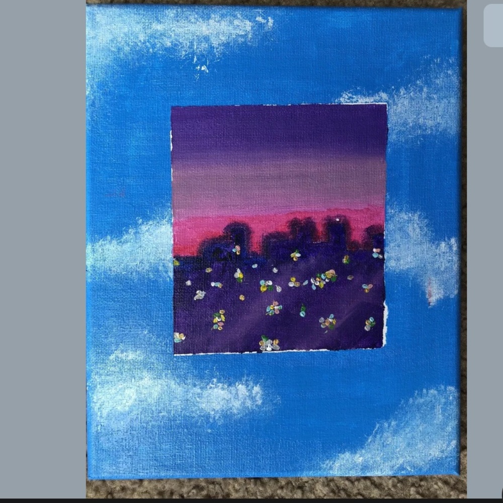 Acrylic Painting 8X10 City Scape